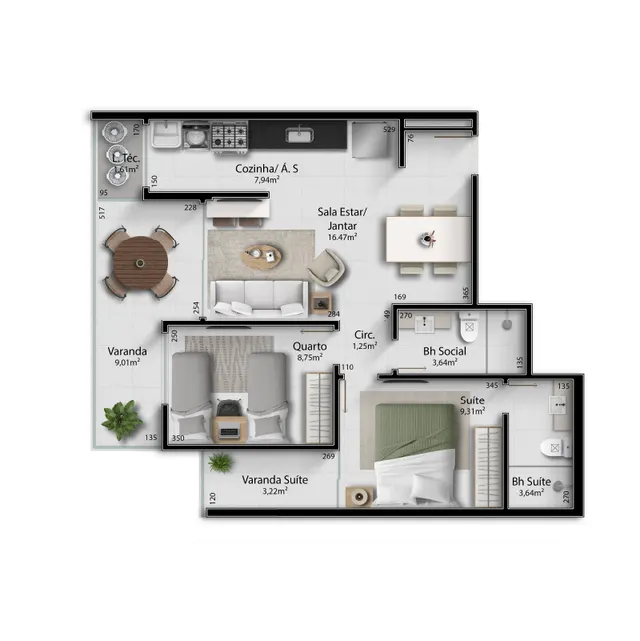 Planta Tipo · 07 do Ocean Way Residence