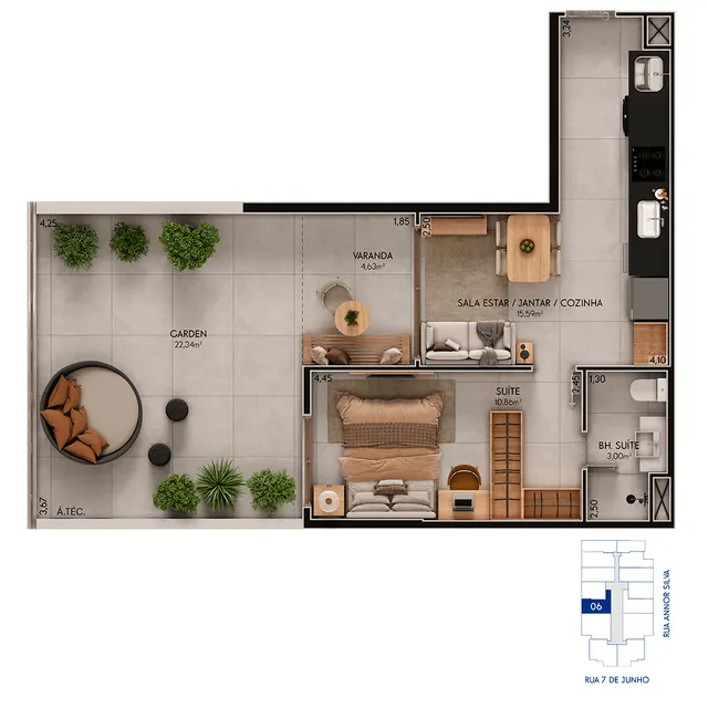 Planta Garden · 06 do U.Connect Residence