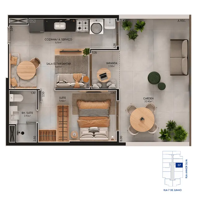 Planta Garden · 07 do U.Connect Residence
