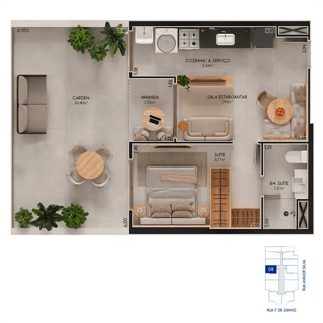 Planta Garden · 08 do U.Connect Residence