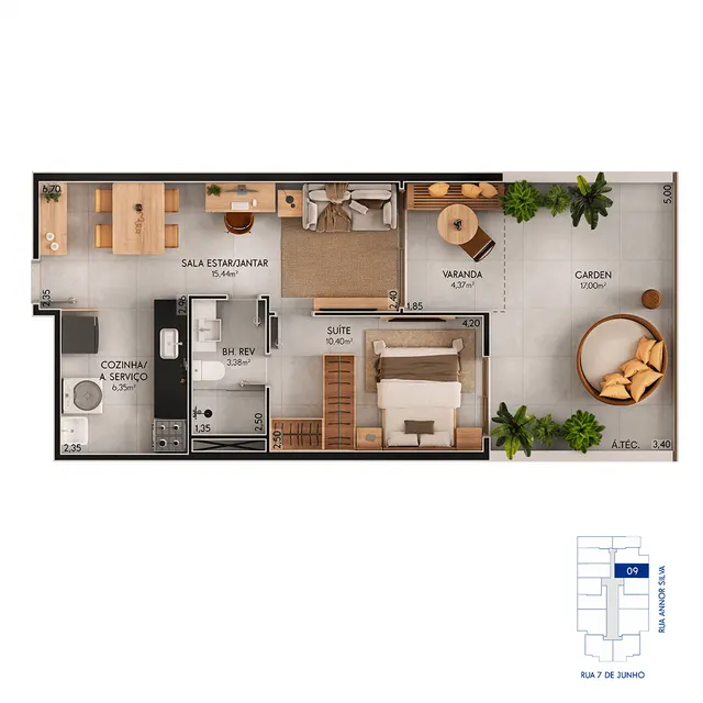 Planta Garden · 09 do U.Connect Residence
